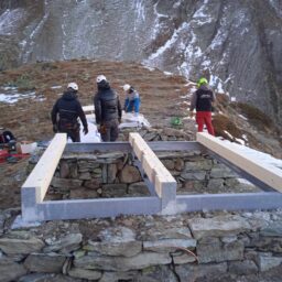 Travi di appoggio sulla fondazione